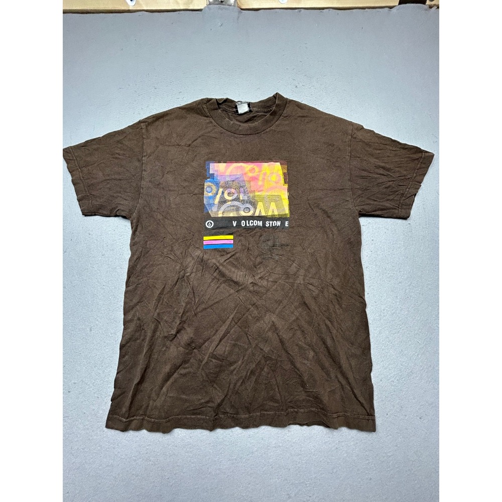 Volcom Stone T Shirt Cotton Brown Large Mens